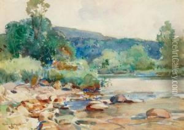 The Bend Pool Oil Painting - Walter Granville-Smith