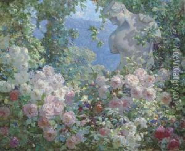 Psyche In The Garden Oil Painting - Abbott Fuller Graves