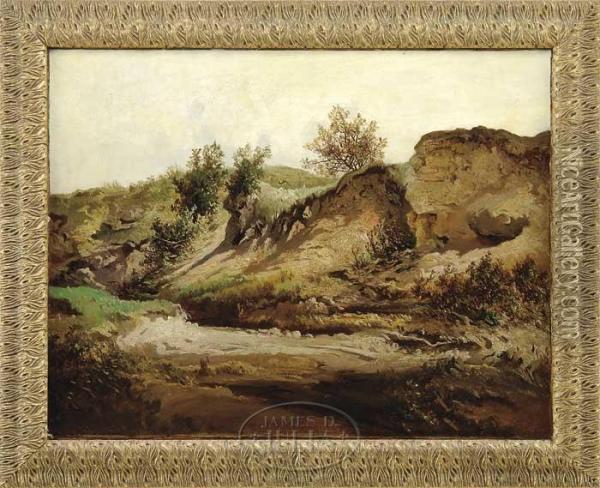 The Dry Riverbank Oil Painting - Ivan Shishkin