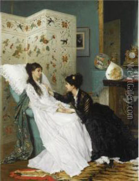 The Convalescent Oil Painting - Gustave Leonhard de Jonghe