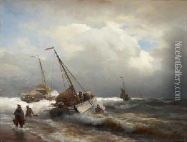 Marine Oil Painting - Andreas Achenbach