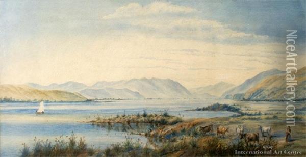 Southern Lake Oil Painting - Jane Inglis