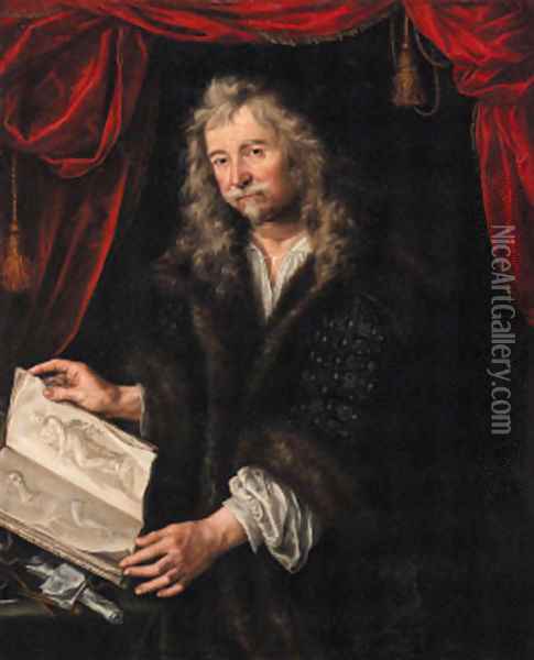 Portrait of a connoisseur Oil Painting - Johann Kupezky or Kupetzky