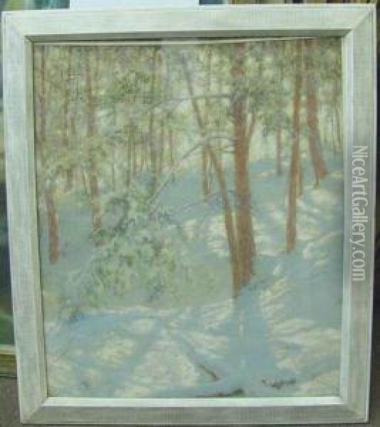 Snowy Hillside Oil Painting - Walter Launt Palmer
