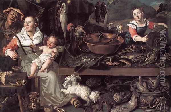 Fishmongers 1580s Oil Painting - Vincenzo Campi