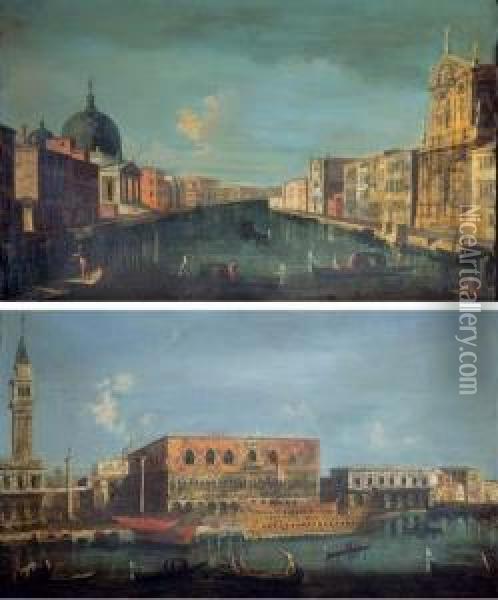 La Place Saint Marc ; Et Le Grand Canal Oil Painting - Francesco Albotto