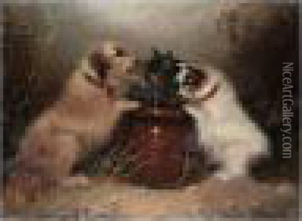 Surrounded; Caught At Last Oil Painting - George Armfield