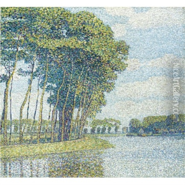 Baume Am Kanal-trees By A Canal Oil Painting - Paul Baum