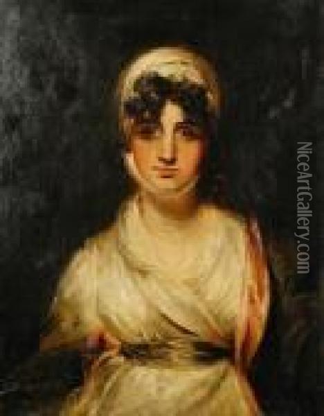 Portrait Of Sarah Siddons Oil Painting - Sir Thomas Lawrence