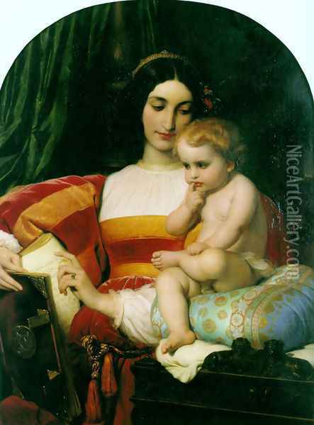 The Childhood Of Pico Della Mirandola 1842 Oil Painting - Paul Delaroche