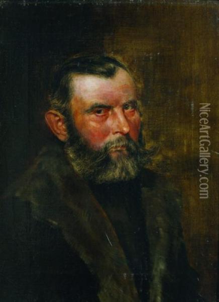 Bildnis Eines Mannes. Oil Painting - Franz von Lenbach