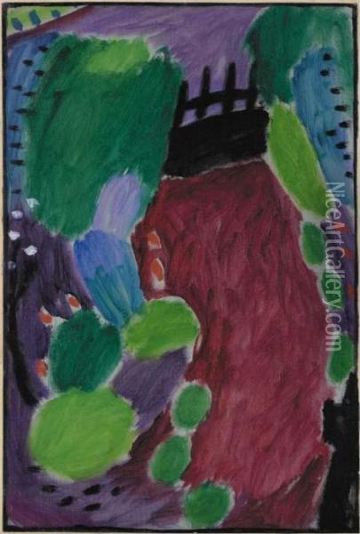 Grosse Variation: Agavenweg Oil Painting - Alexei Jawlensky