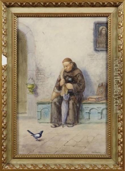Munkvid Klostermur Oil Painting - Frans Wilhelm Odelmark