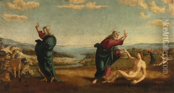 Three Episodes From The Creation Oil Painting -  Piero di Cosimo