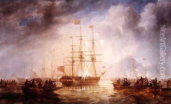 Queen Victoria's Arrival in Edinburgh Oil Painting - James Wilson Carmichael