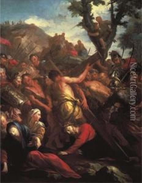 Christ On The Road To Calvary Oil Painting - Pietro Dandini