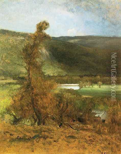 North Conway White Horse Ledge Oil Painting - George Inness