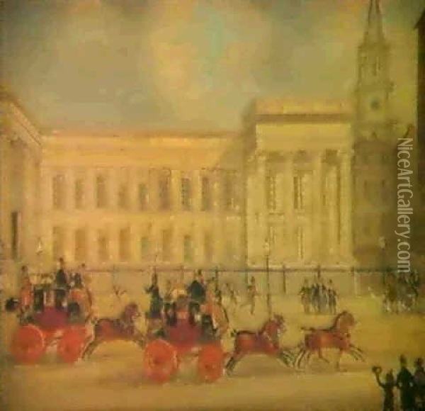 The Royal Mail's Leaving From The General Post Office Oil Painting - James Pollard