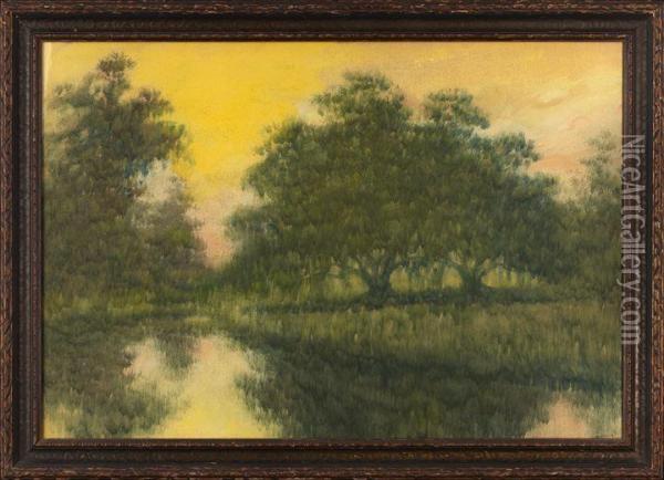 Sunlight Overthe Bayou Oil Painting - Alexander John Drysdale
