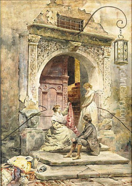 The Doorway Oil Painting - Lawrence Carmichael Earle