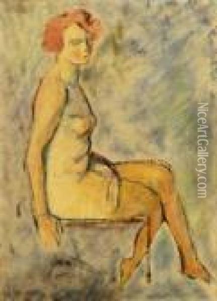 Nude Oil Painting - Leopold Gottlieb