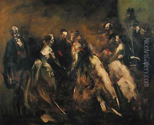 Reception at the Tuileries Palace during the Second Empire Oil Painting - Jean-Baptiste Carpeaux
