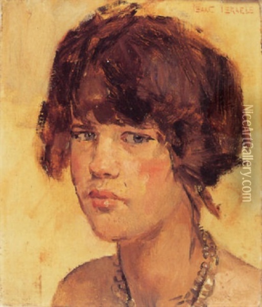 Portret Van Een Jong Meisje Oil Painting - Isaac Israels