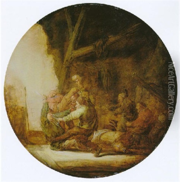 Bauerliche Rauferei Oil Painting - Benjamin Gerritsz Cuyp