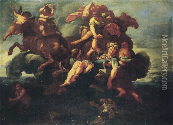 The Abduction Of Rinaldo Oil Painting - Giovanni Battista Lenardi