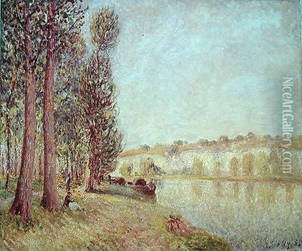 The Loing at Moret, 1888 Oil Painting - Alfred Sisley
