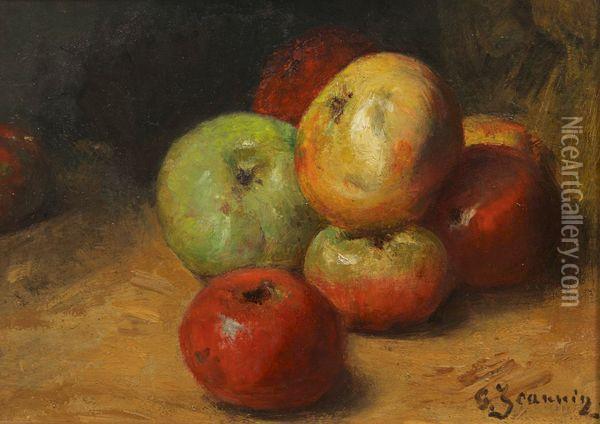 Nature Morte Aux Pommes Oil Painting - Georges Jeannin