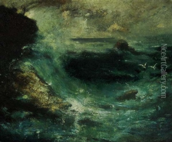 Troubled Waters Oil Painting - Elliot Daingerfield