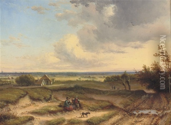 In The Dunes Oil Painting - Pieter George Westenberg