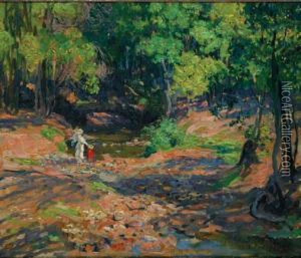 The Creek, Stanwell Park, Sydney Oil Painting - Emanuel Phillips Fox