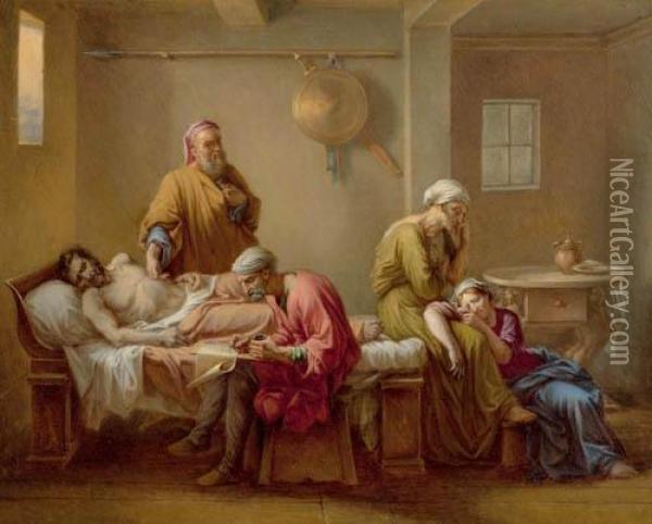 Beweinung Eines Toten. Oil Painting - Jean Louis David
