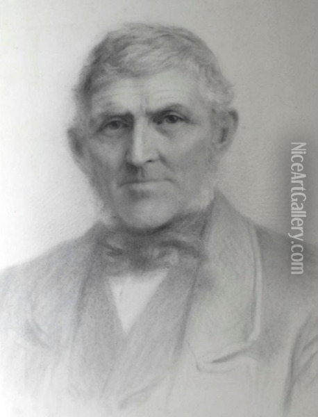 A Portrait Drawing Of Thomas Selway, Stone Mason Of Ottery St. Mary Oil Painting - Jane Fortescue Seymour