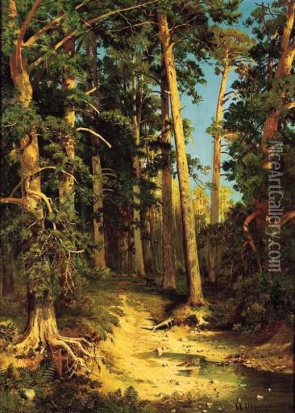 Forestscape Oil Painting - Ivan Shishkin