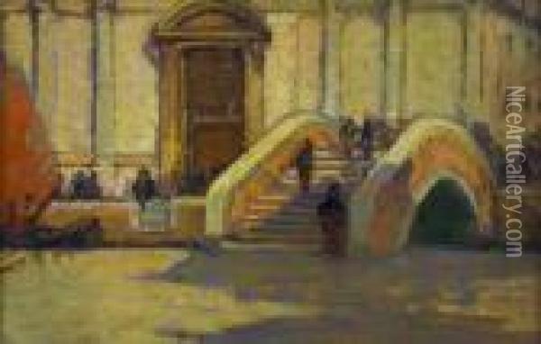 Ponte A Venezia Oil Painting - Hector Nava