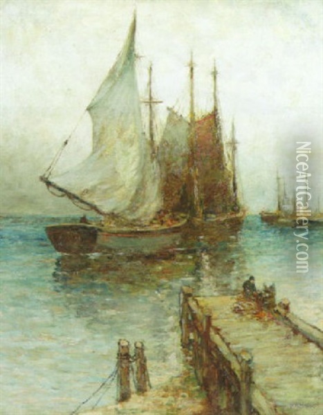 Chester Harbor Oil Painting - Paul Bernard King