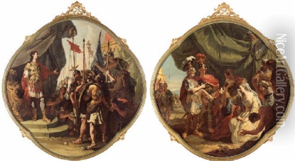 Alexander Addressing His Soldiers Oil Painting - Francesco Salvator Fontebasso