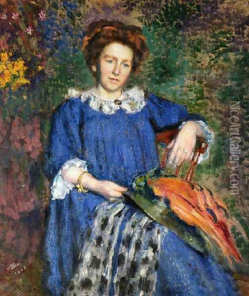 Madame Lemmen Oil Painting - Georges Lemmen