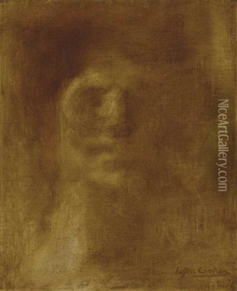 Portrait Presume De Madame Carriere (1855-1922), Nee Sophie Desmouceaux Oil Painting - Eugene Carriere