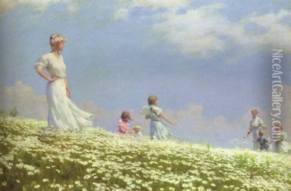 Summer Oil Painting - Charles Courtney Curran
