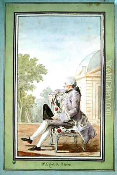 Charles Francois Casimir Le Comte de Tavannes Oil Painting - Louis Carrogis Carmontelle