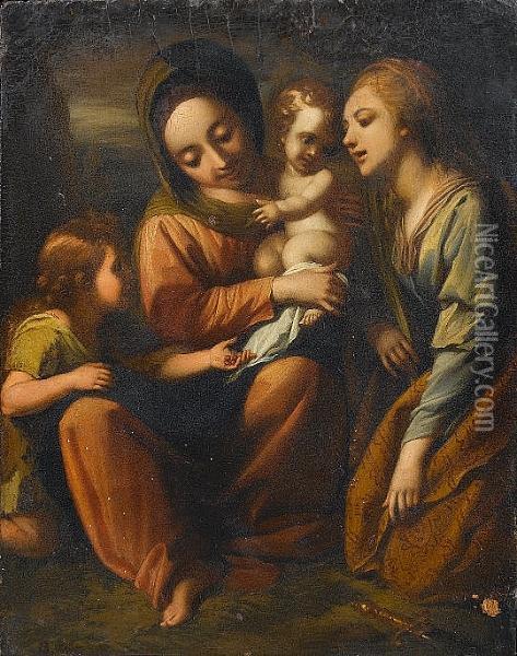 The Holy Family Oil Painting - Benjamin West