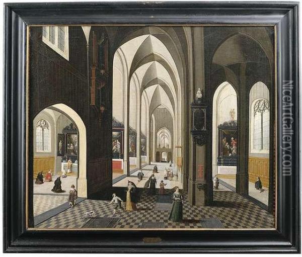 Kircheninterieur Mit Reicher Figurenstaffage Oil Painting - Peeter, the Elder Neeffs