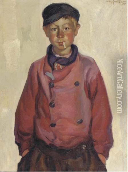 Boefje: A Boy From Volendam Oil Painting - Willy Sluyters