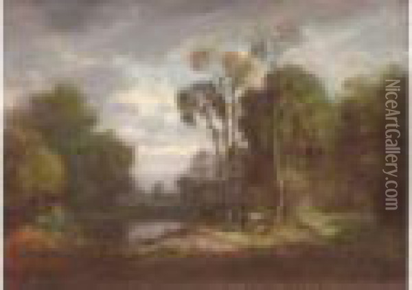 Paysage Oil Painting - Constant Troyon