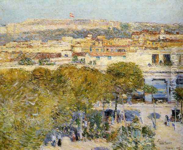 Place Centrale and fort Cabanas, Havana Oil Painting - Frederick Childe Hassam