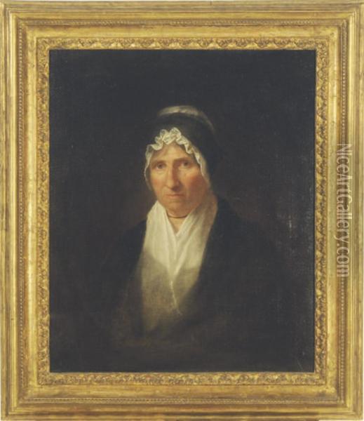Portrait Of Mrs. William Channing Oil Painting - Washington Allston